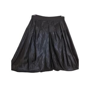 SK171) Donna Karan Collection Charcoal Pleated Tiered Pullon Full Skirt Small?